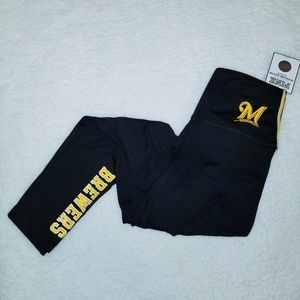 XS PINK Milwaukee Brewers Leggings NWT